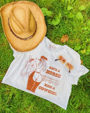 Load image into Gallery viewer, “Save a Horse”… White Crop Tee
