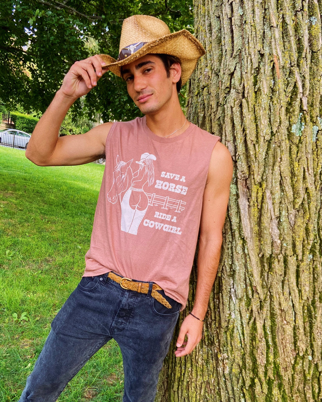 “Save a Horse”… Brown Muscle Tank