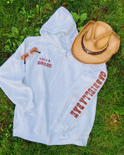 Load image into Gallery viewer, “Save a Horse”… White Zip-Up Hoodie
