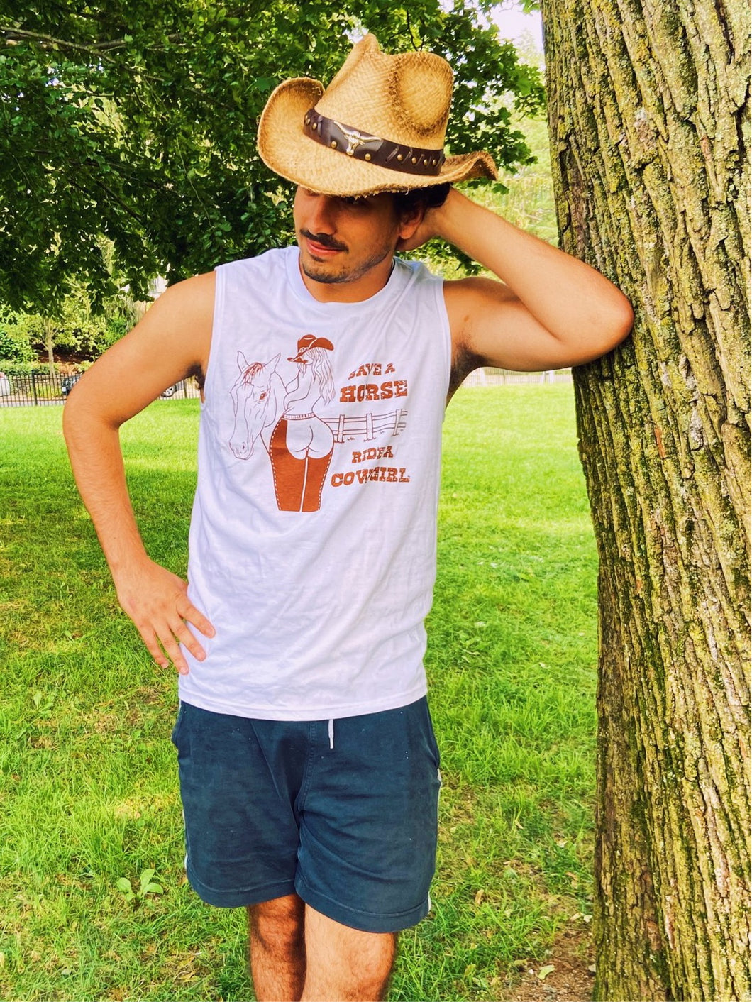 “Save a Horse”… White Muscle Tank