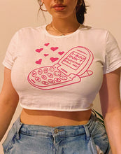 Load image into Gallery viewer, “Don’t call”… Pink Crop Tee
